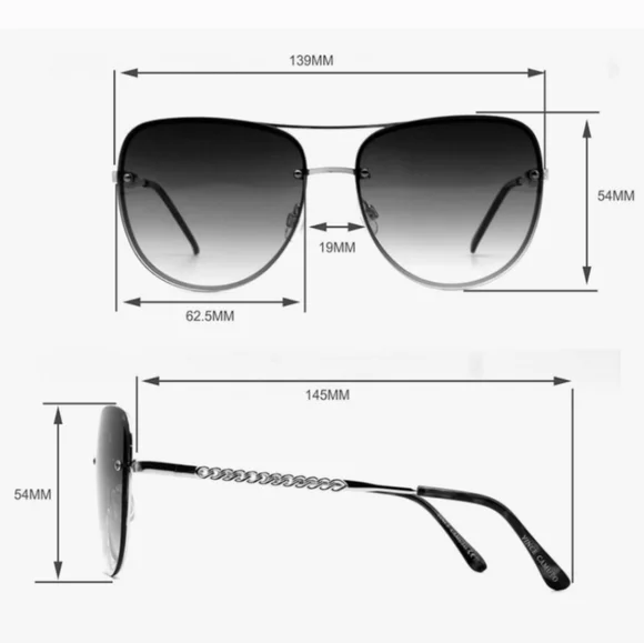 2/$100‎ 💜 Vince Camuto Metal Pilot Aviator Sunglasses - Picture 4 of 7